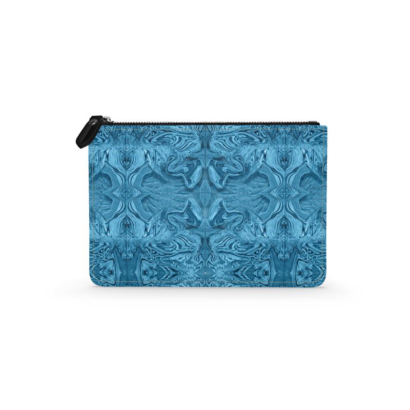 Blue Denim Design Leather Pouch