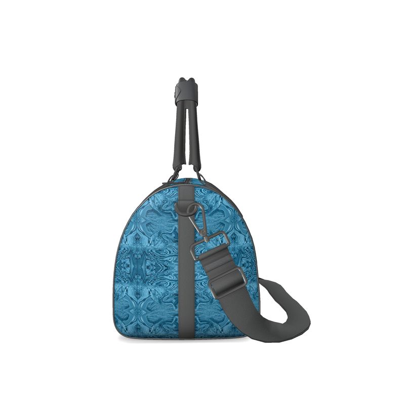 Blue Denim Design Duffel Bag