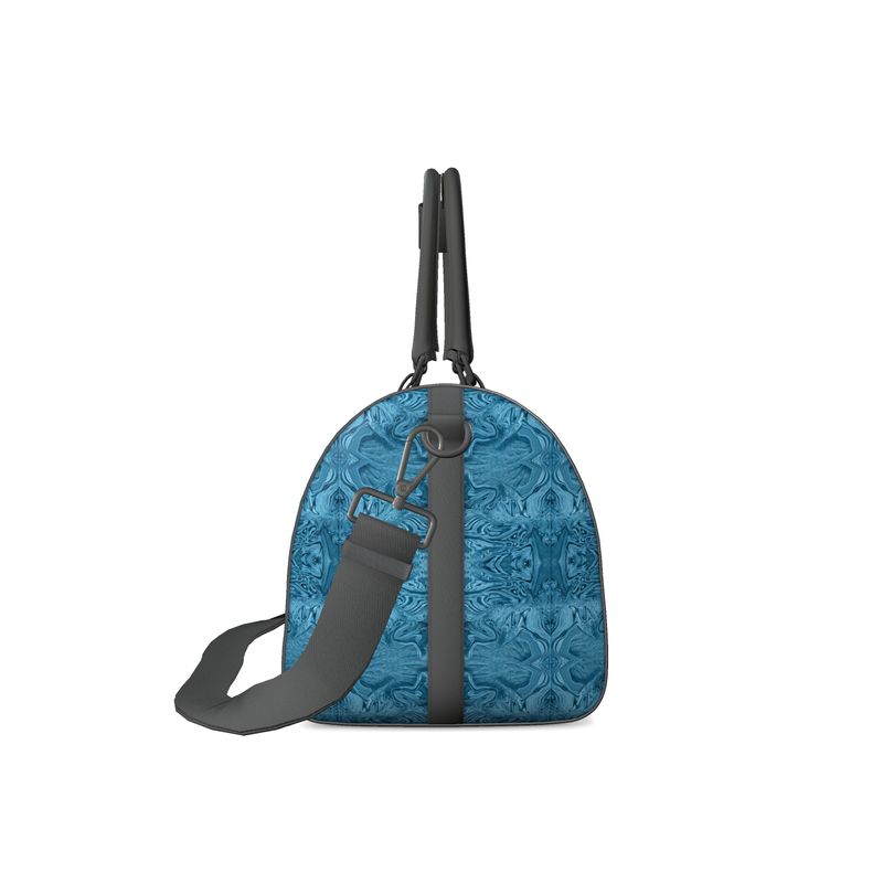 Blue Denim Design Duffel Bag