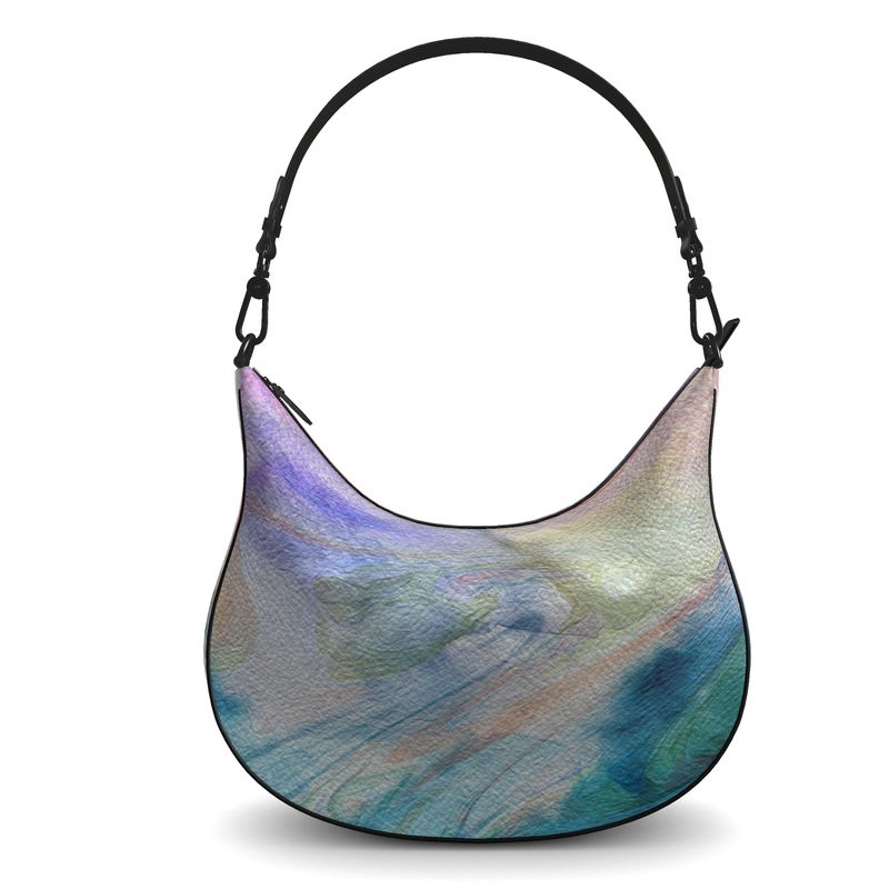 Peaceful Teals Curve Hobo Bag