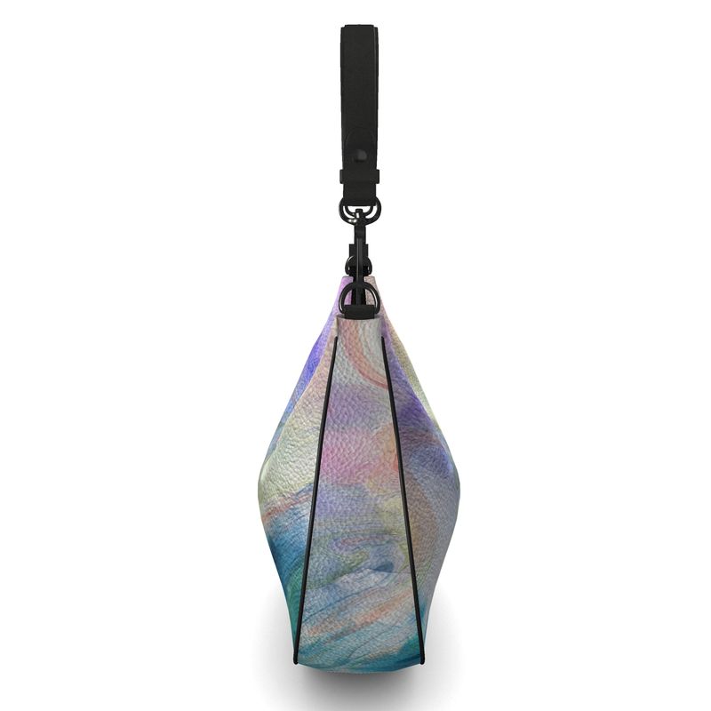 Peaceful Teals Curve Hobo Bag