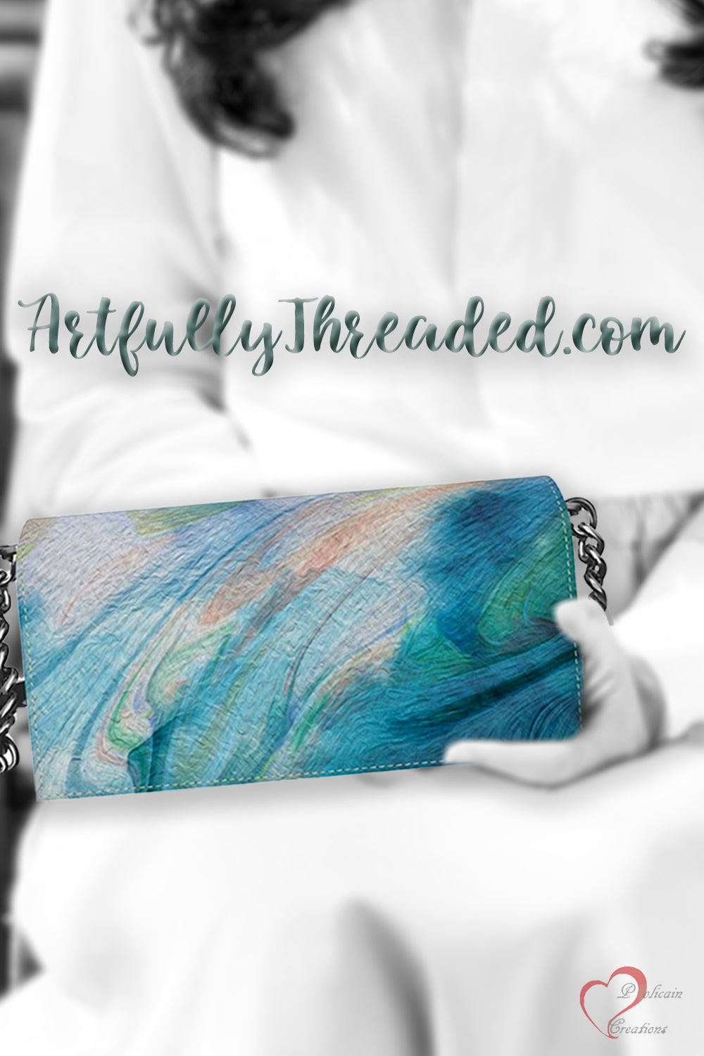 Peaceful Teals 'Kenway' Evening Bag