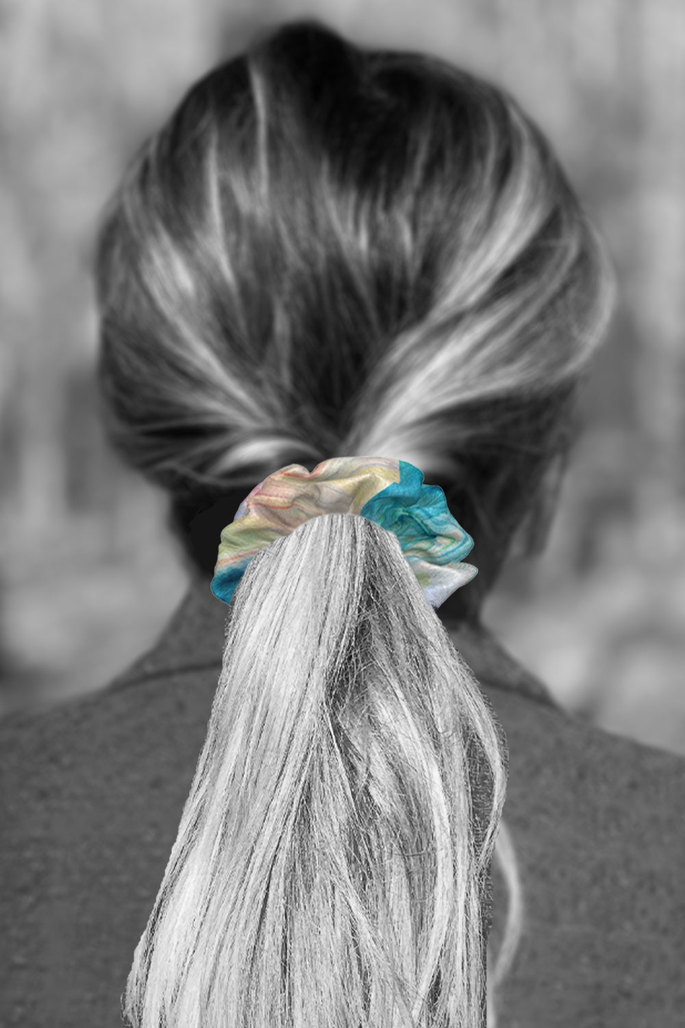 3 Pack of Hair Scrunchies - Pastel, Gold and Pewter