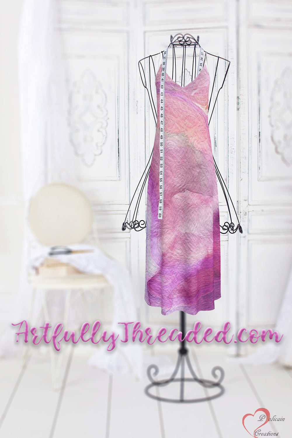 Peaceful Pinks Long Slip Dress